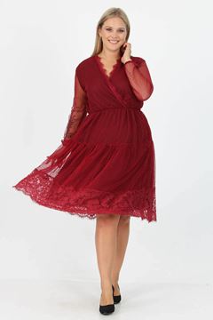 Immagine di PLUS SIZE DRESS WITH SELF DESIGN CHIFFON